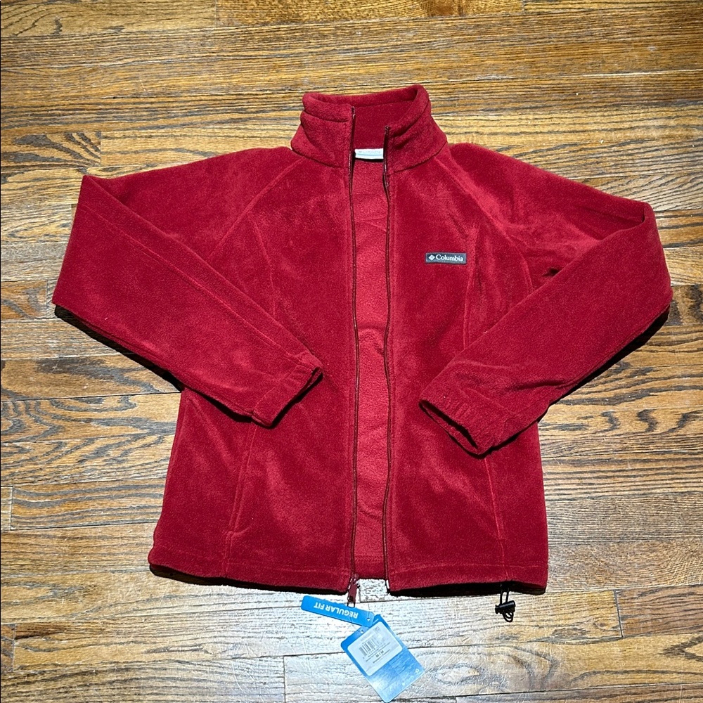 Columbia Red Full-Zip Fleece Jacket - Picture 1 of 5